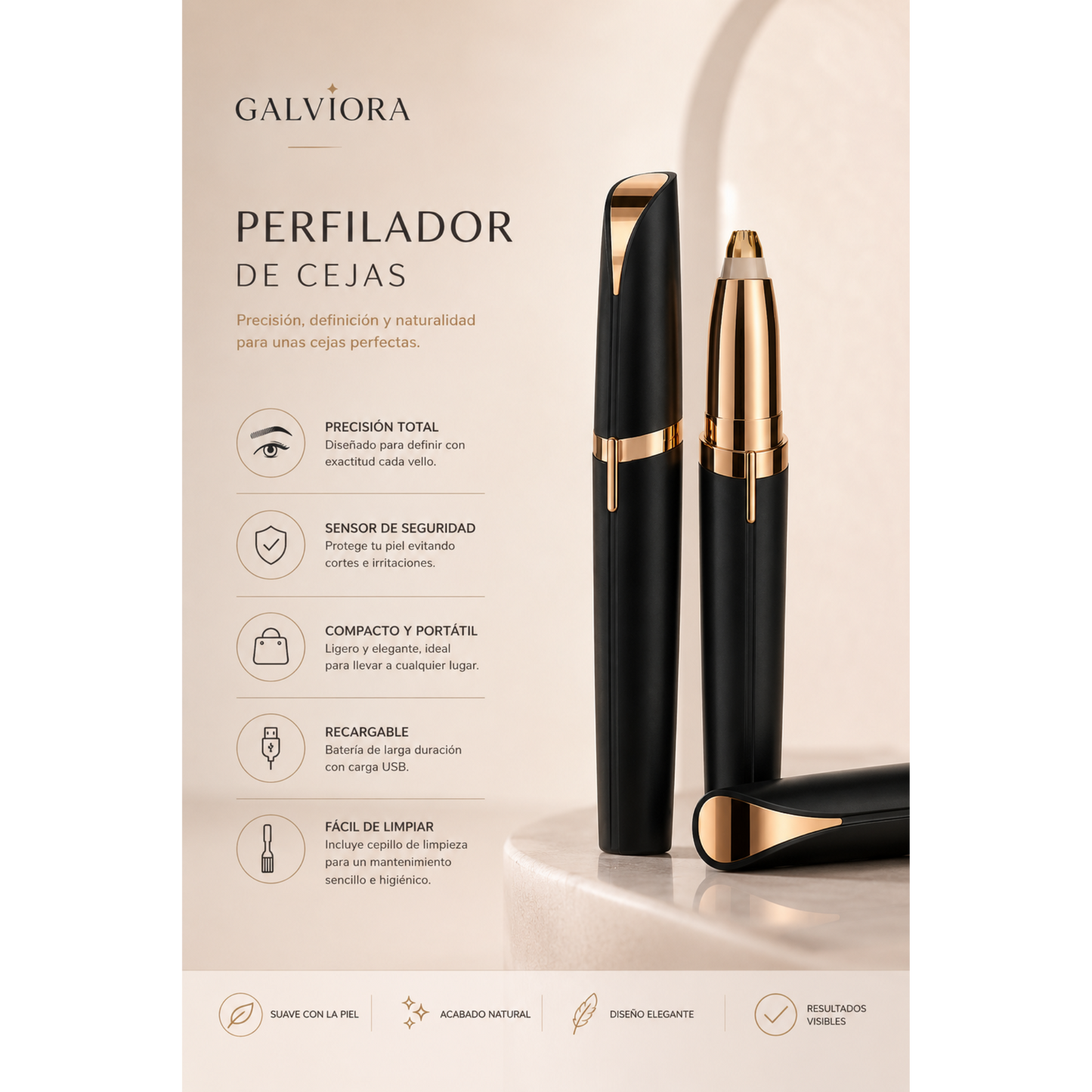 Perfilador de Cejas Eléctrico de Precisión