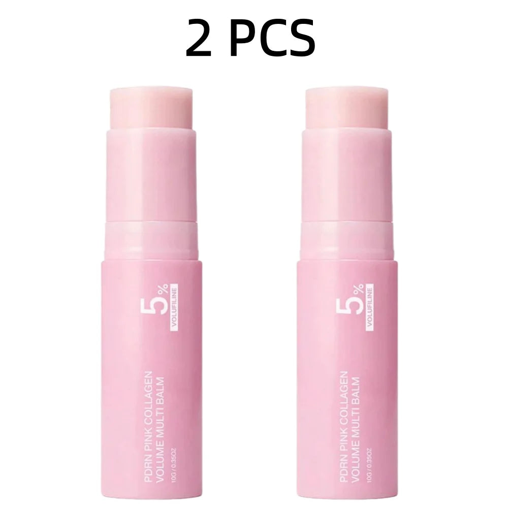 PDRN Pink Collagen Volume Multi Balm Stick 5% Volufiline Long-Lasting Moisturizing Firming Repair Stick for Face Neck Eye