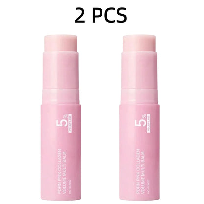 PDRN Pink Collagen Volume Multi Balm Stick 5% Volufiline Long-Lasting Moisturizing Firming Repair Stick for Face Neck Eye