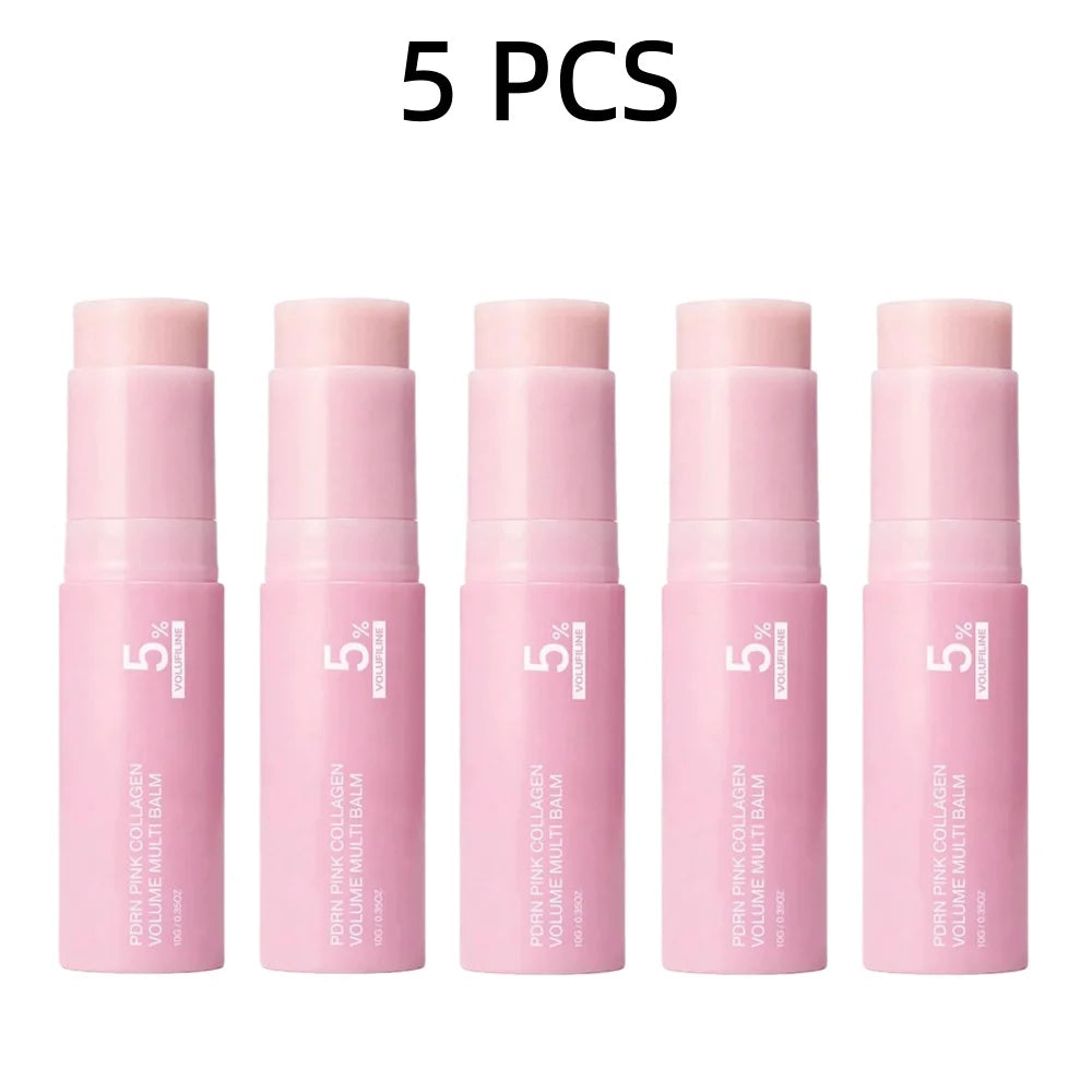 PDRN Pink Collagen Volume Multi Balm Stick 5% Volufiline Long-Lasting Moisturizing Firming Repair Stick for Face Neck Eye