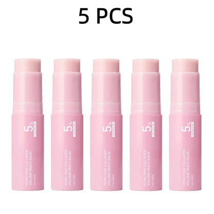 PDRN Pink Collagen Volume Multi Balm Stick 5% Volufiline Long-Lasting Moisturizing Firming Repair Stick for Face Neck Eye