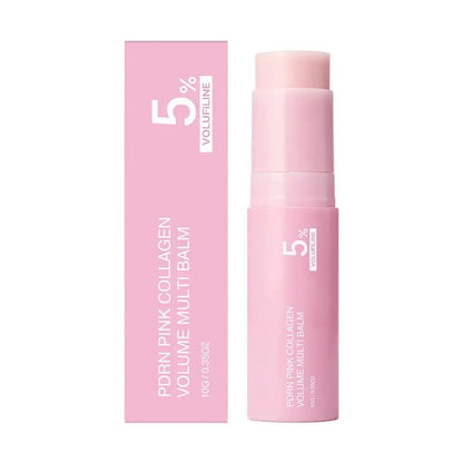 PDRN Pink Collagen Volume Multi Balm Stick 5% Volufiline Long-Lasting Moisturizing Firming Repair Stick for Face Neck Eye