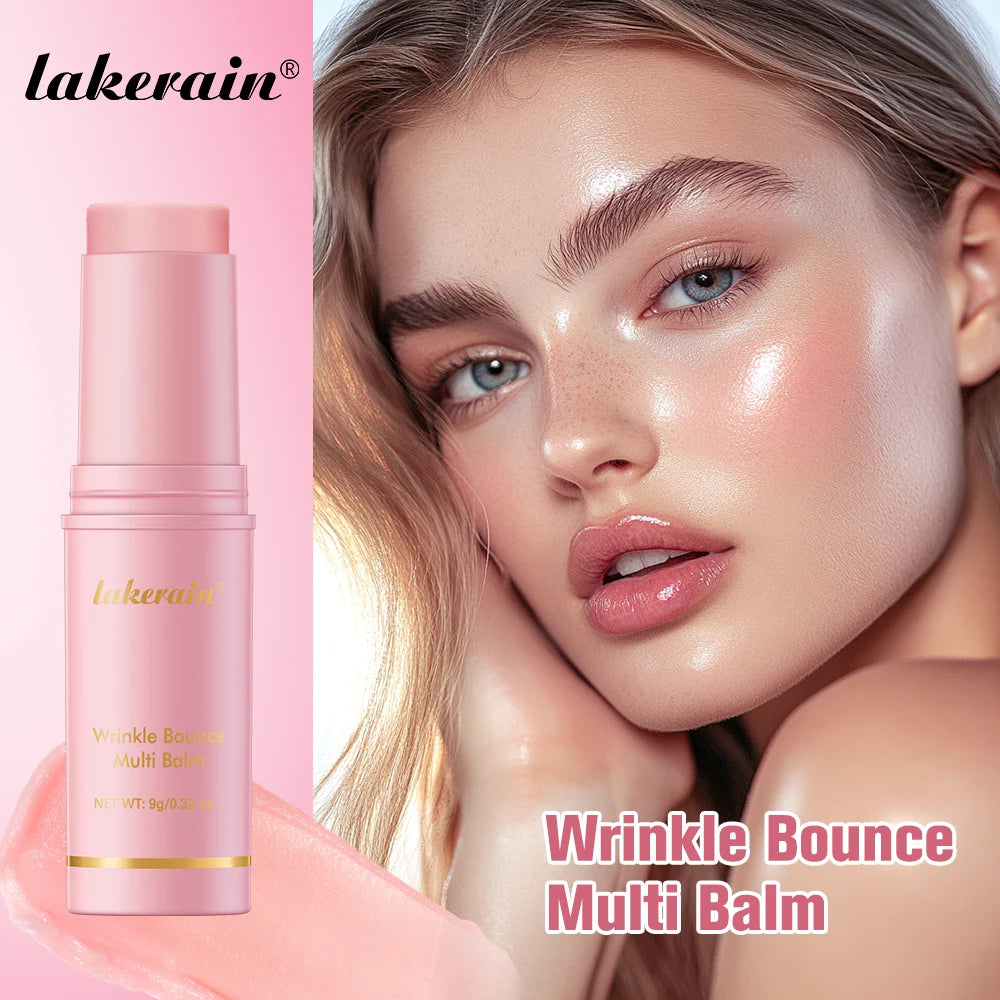 Wrinkle Bounce Multi Balm Extract Deep Hydrating Facial Skin Multi-Functional Pink Balm Stick Skin Care Makeup Base Products