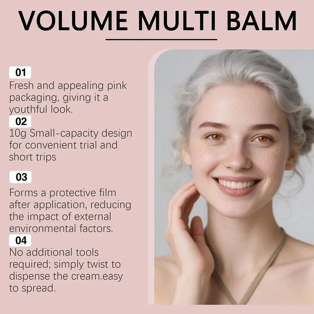 PDRN Pink Collagen Volume Multi Balm Stick 5% Volufiline Long-Lasting Moisturizing Firming Repair Stick for Face Neck Eye
