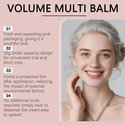 PDRN Pink Collagen Volume Multi Balm Stick 5% Volufiline Long-Lasting Moisturizing Firming Repair Stick for Face Neck Eye