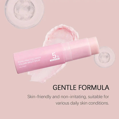 PDRN Pink Collagen Volume Multi Balm Stick 5% Volufiline Long-Lasting Moisturizing Firming Repair Stick for Face Neck Eye