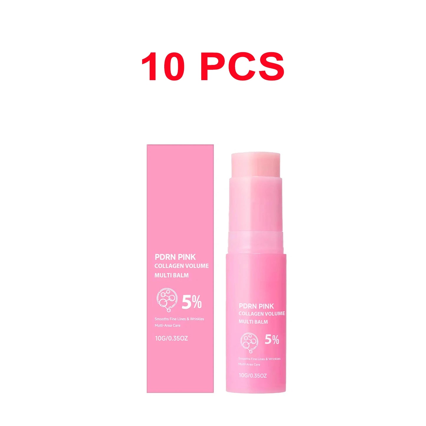 PDRN Pink Collagen Volume Multi Balm Collagen Hydrating Stick for Face, Neck, under Eyes, Lips, Lines Care Plumping&Firming Skin